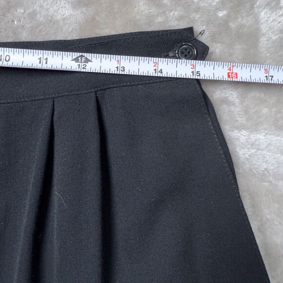 Austin Reed Black Wool Gold Two Button Blazer Matching Skirt Suit Womens 12 - Picture 10 of 16